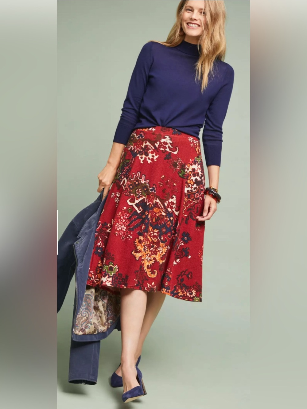 Anthropologie Narberth A-Line Skirt by Akemi + Kin Women’s Size Large